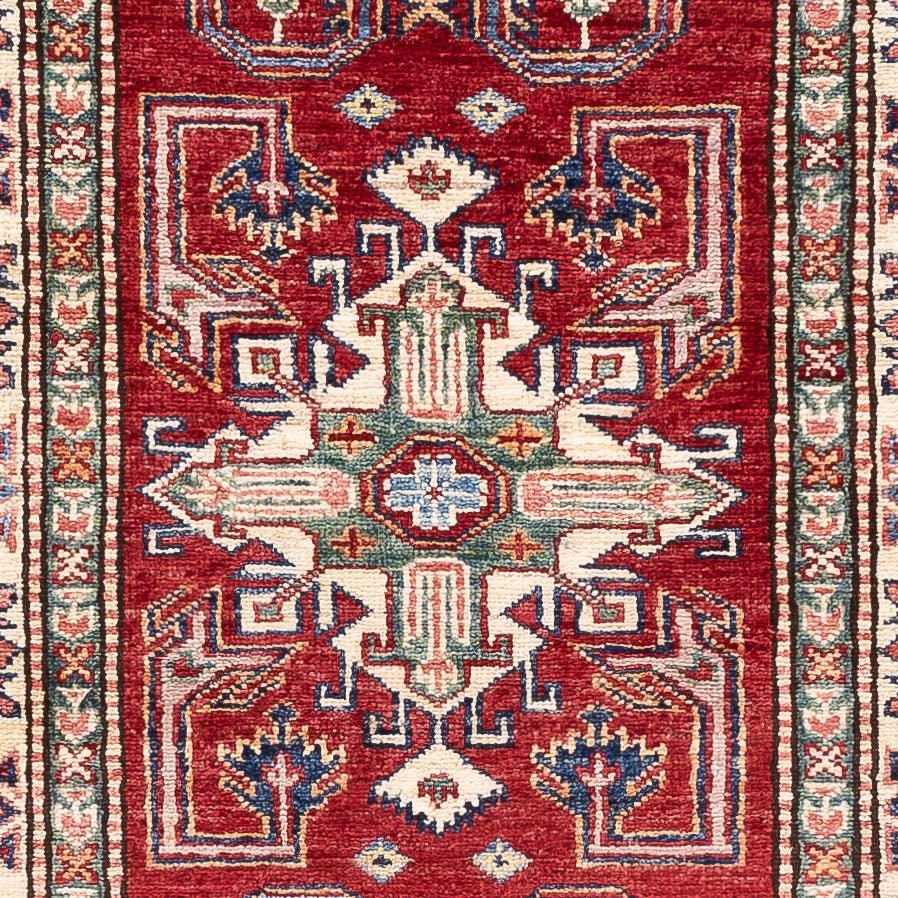 Alfombra de pasillo Alfombra Ziegler - Kazak - 251 x 76 cm - rojo