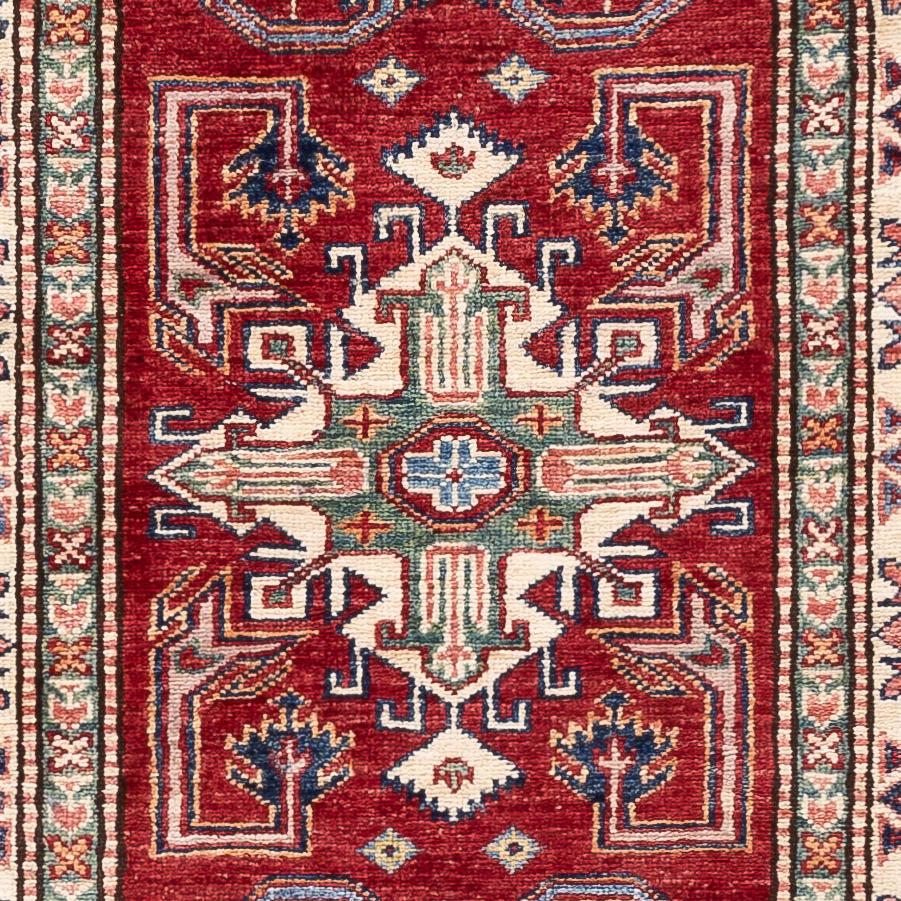 Alfombra de pasillo Alfombra Ziegler - Kazak - 251 x 74 cm - rojo