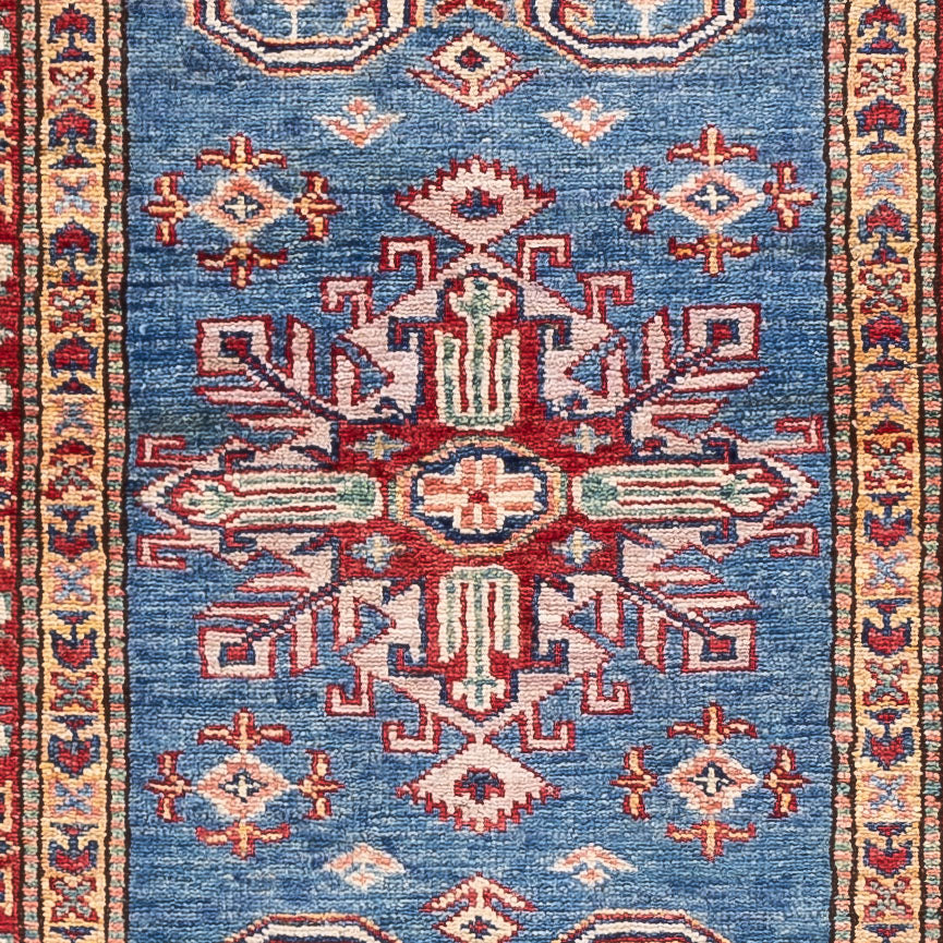 Alfombra de pasillo Alfombra Ziegler - Kazak - 240 x 75 cm - azul