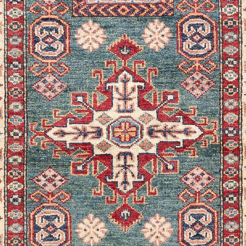 Alfombra de pasillo Alfombra Ziegler - Kazak - 253 x 79 cm - verde oscuro