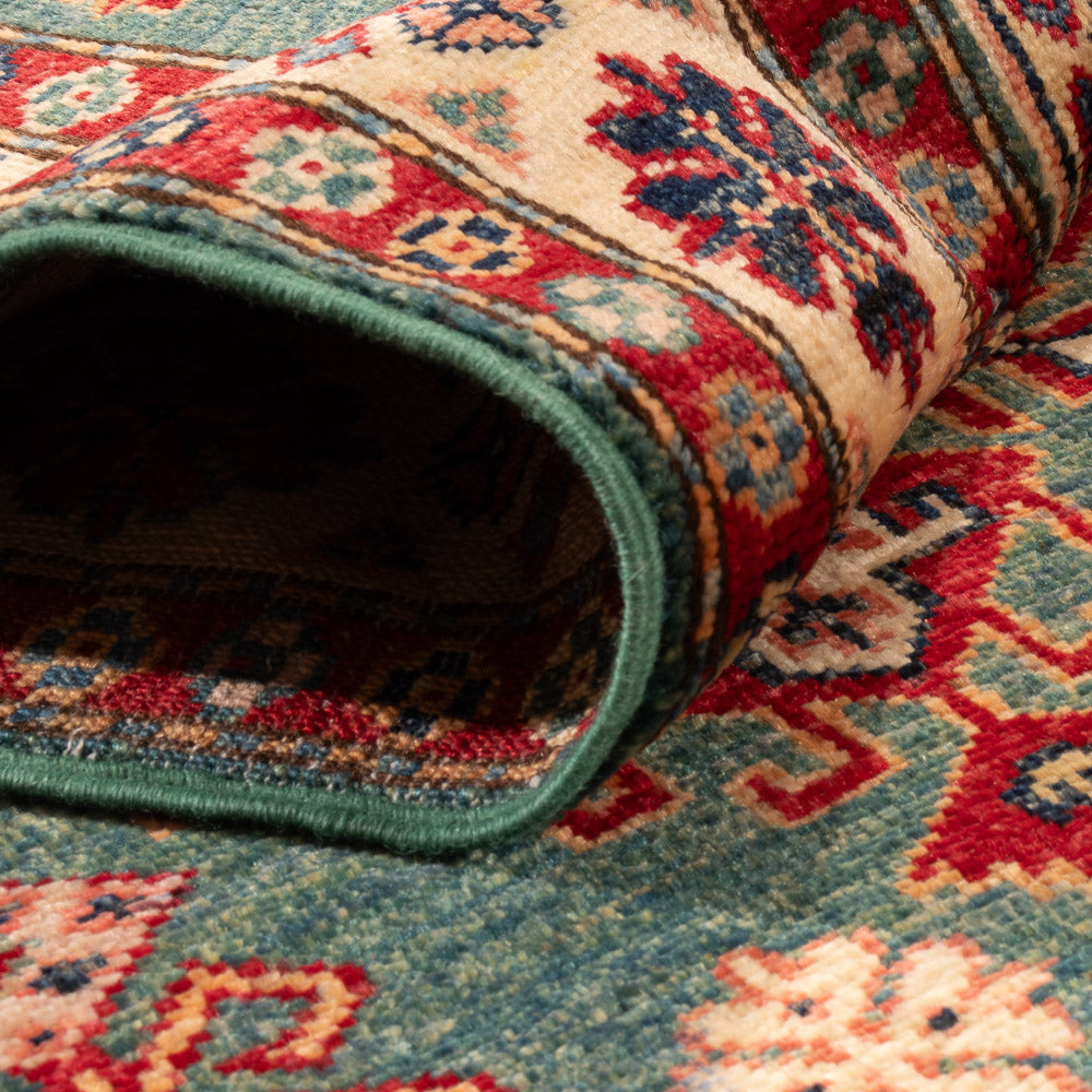 Alfombra de pasillo Alfombra Ziegler - Kazak - 253 x 79 cm - verde oscuro