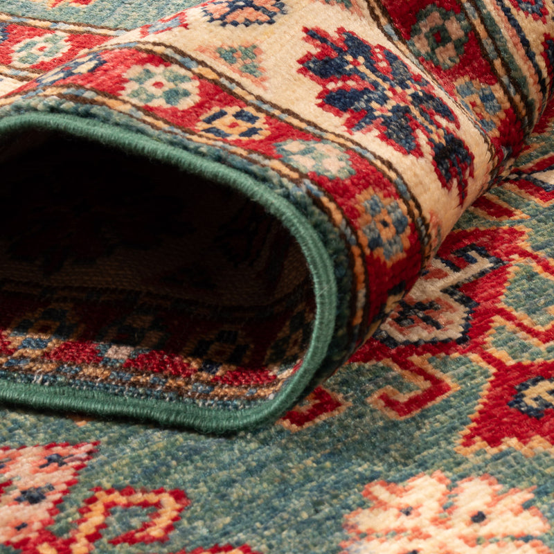 Alfombra de pasillo Alfombra Ziegler - Kazak - 253 x 79 cm - verde oscuro