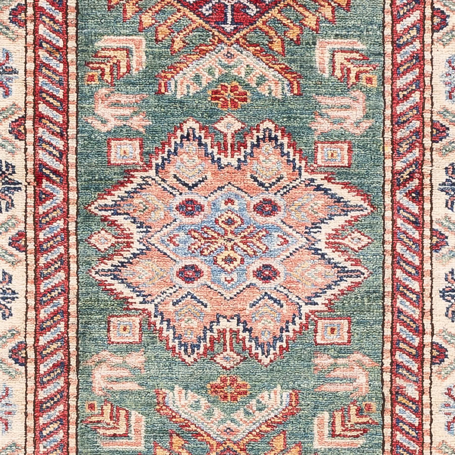 Alfombra de pasillo Alfombra Ziegler - Kazak - 248 x 75 cm - verde oscuro