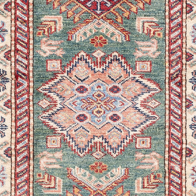 Alfombra de pasillo Alfombra Ziegler - Kazak - 248 x 75 cm - verde oscuro