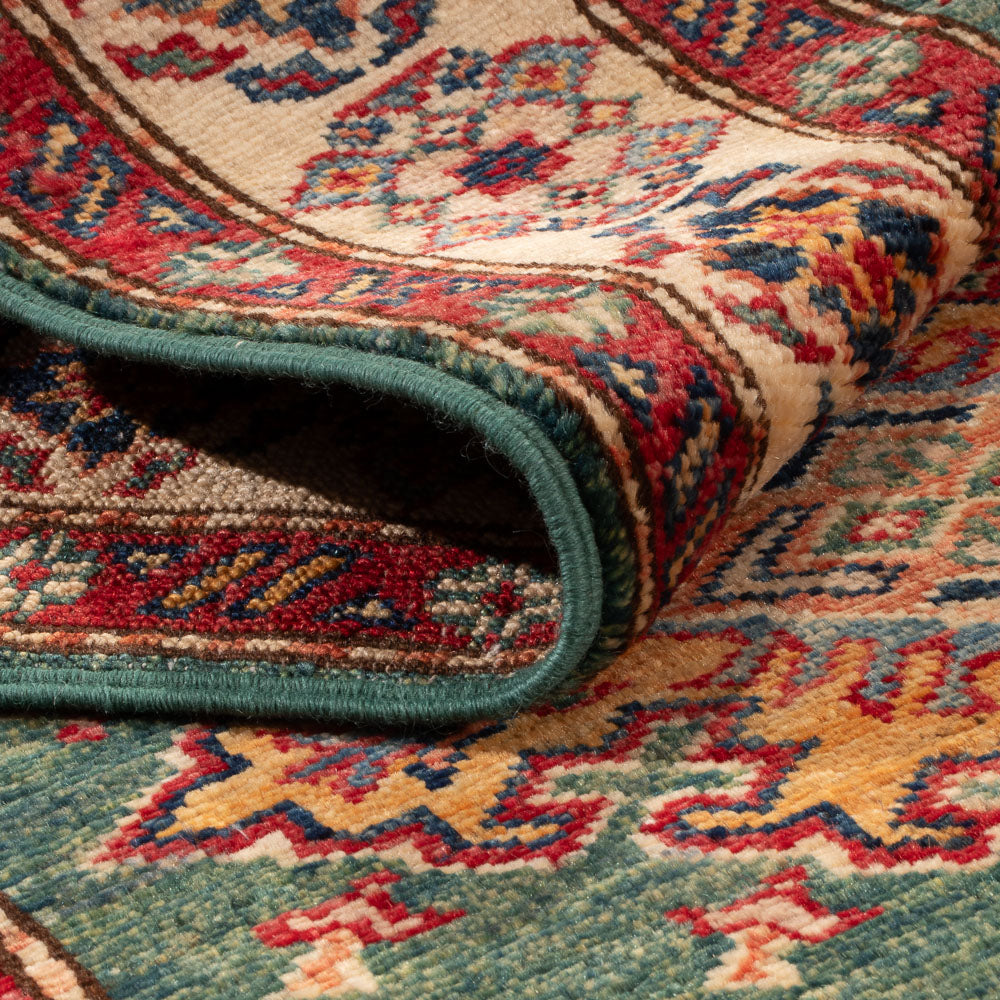 Alfombra de pasillo Alfombra Ziegler - Kazak - 242 x 78 cm - verde