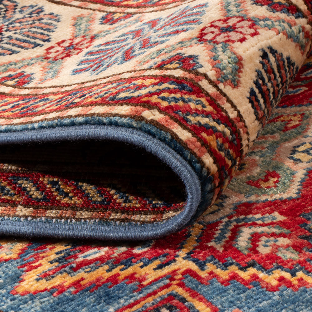 Alfombra de pasillo Alfombra Ziegler - Kazak - 246 x 75 cm - azul
