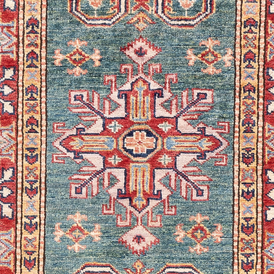 Alfombra de pasillo Alfombra Ziegler - Kazak - 256 x 74 cm - verde