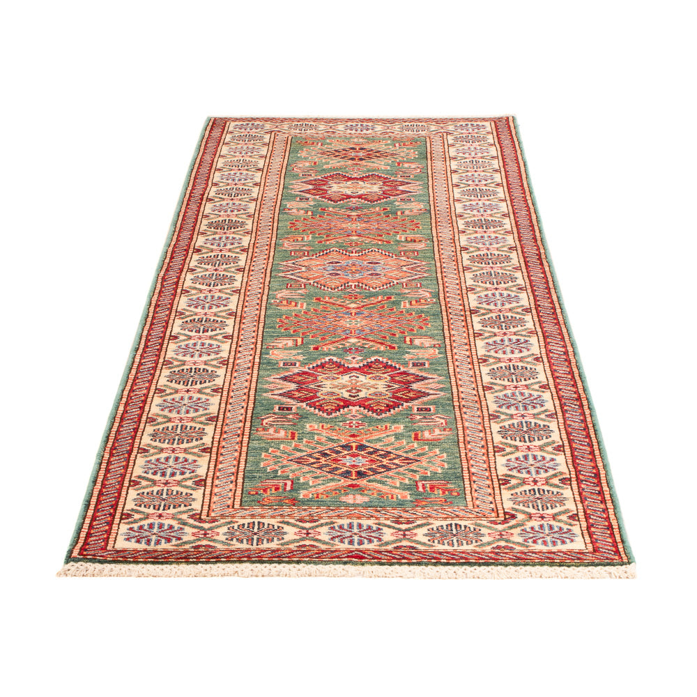 Alfombra de pasillo Alfombra Ziegler - Kazak - 244 x 75 cm - verde claro
