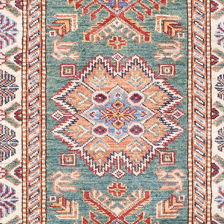 Alfombra de pasillo Alfombra Ziegler - Kazak - 243 x 72 cm - verde claro