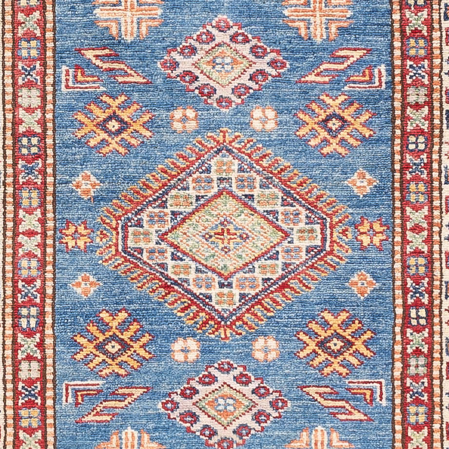 Alfombra de pasillo Alfombra Ziegler - Kazak - 254 x 77 cm - azul