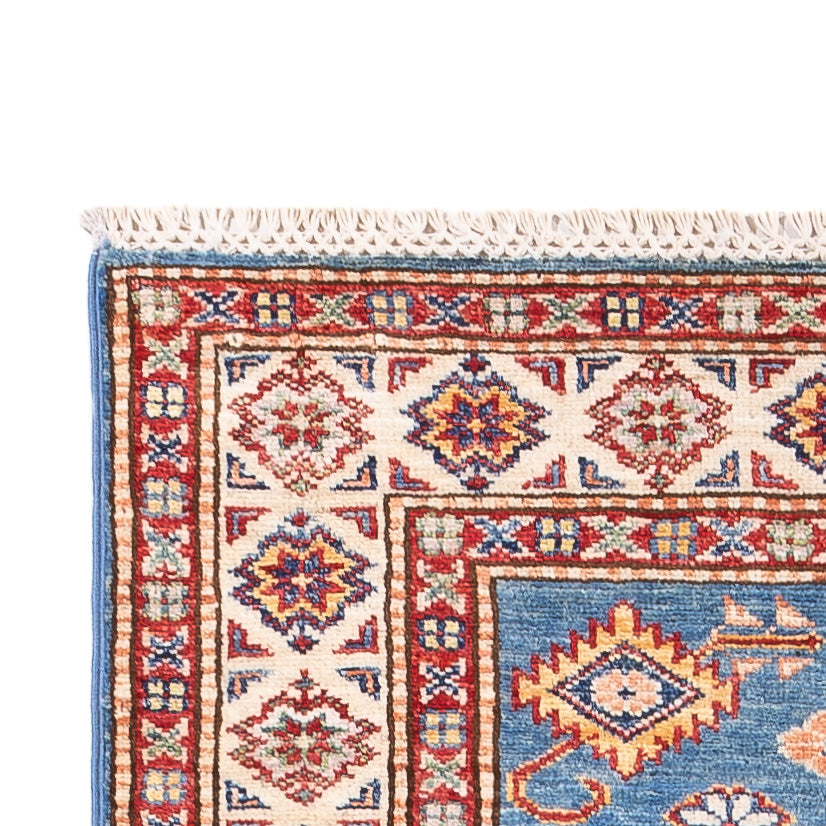 Alfombra de pasillo Alfombra Ziegler - Kazak - 256 x 74 cm - azul