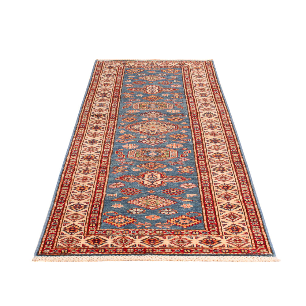Alfombra de pasillo Alfombra Ziegler - Kazak - 256 x 74 cm - azul