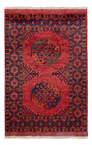 Alfombra afgana - 152 x 105 cm - rojo