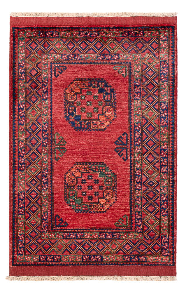 Alfombra afgana - 151 x 104 cm - rojo
