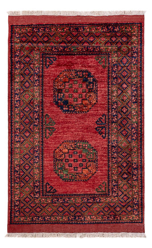 Alfombra afgana - 151 x 103 cm - rojo
