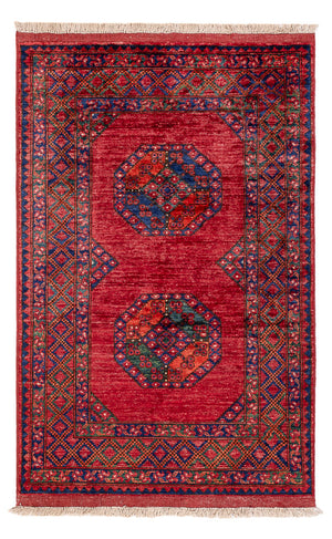 Alfombra afgana - 155 x 100 cm - rojo
