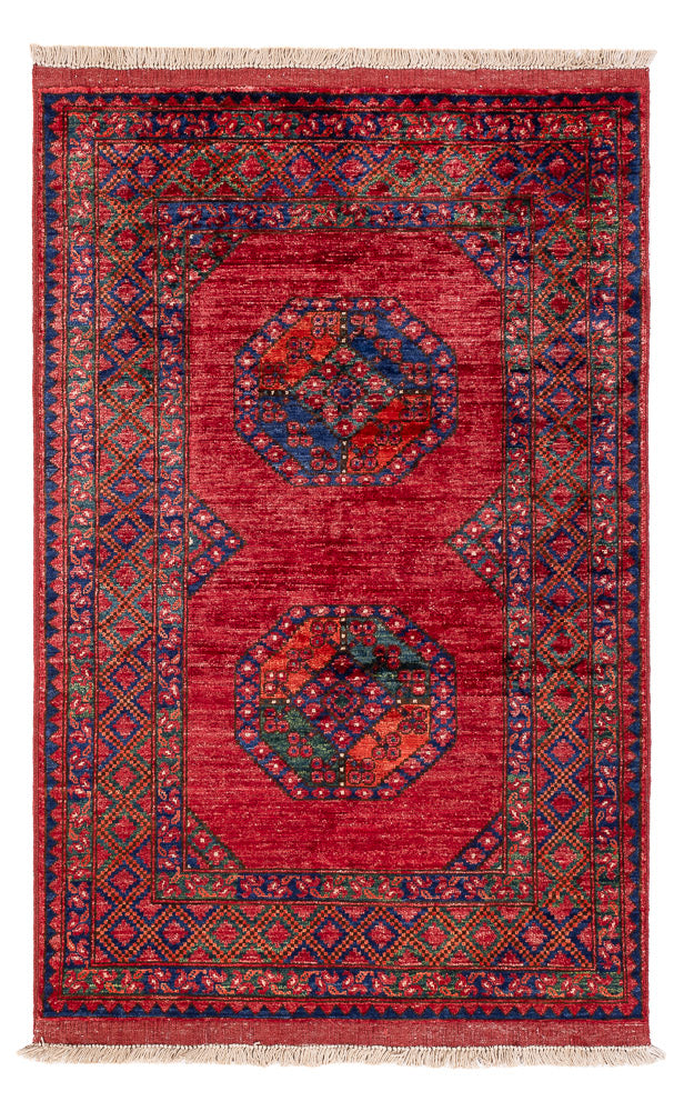 Alfombra afgana - 155 x 100 cm - rojo
