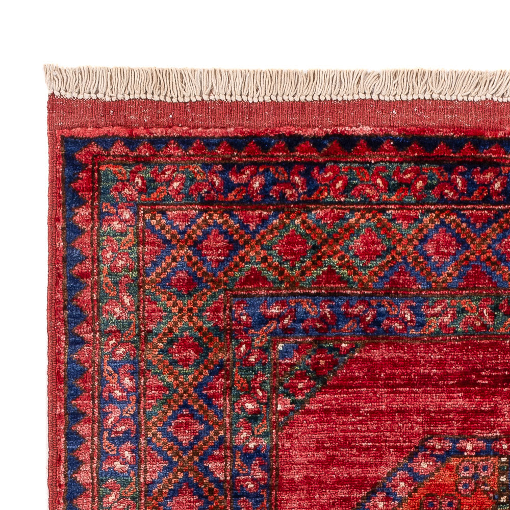 Alfombra afgana - 155 x 100 cm - rojo
