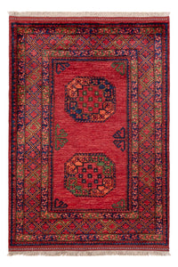 Alfombra afgana - 154 x 108 cm - rojo