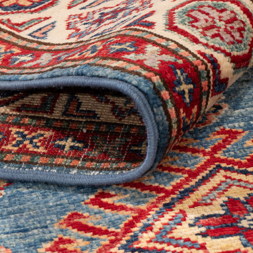 Alfombra Ziegler - Kazak - 155 x 99 cm - azul