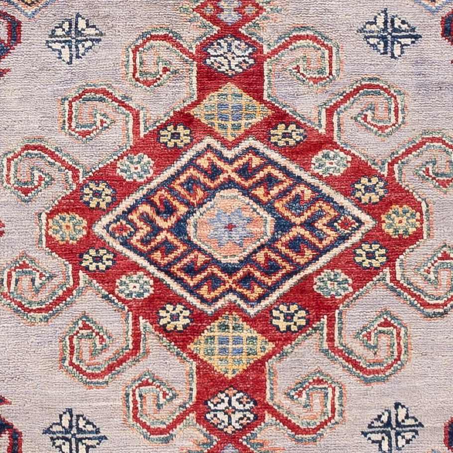 Alfombra Ziegler - Kazak - 151 x 95 cm - gris claro