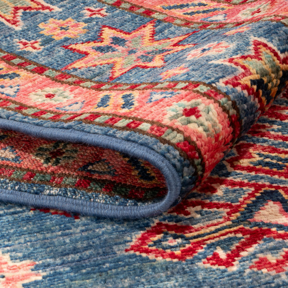 Alfombra Ziegler - Kazak - 157 x 98 cm - azul