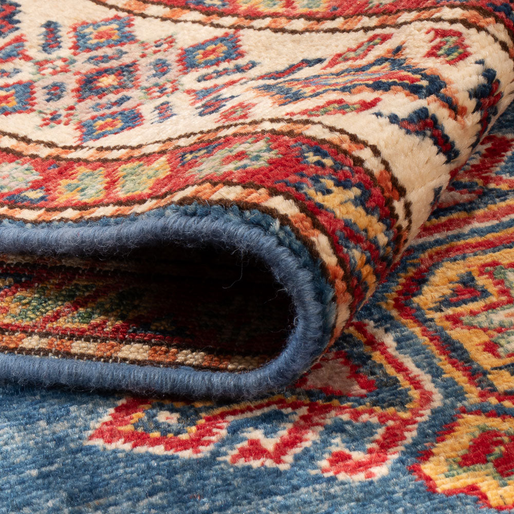 Alfombra Ziegler - Kazak - 152 x 95 cm - azul