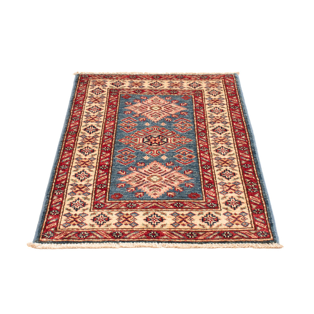 Alfombra Ziegler - Kazak - Real - 93 x 63 cm - azul claro
