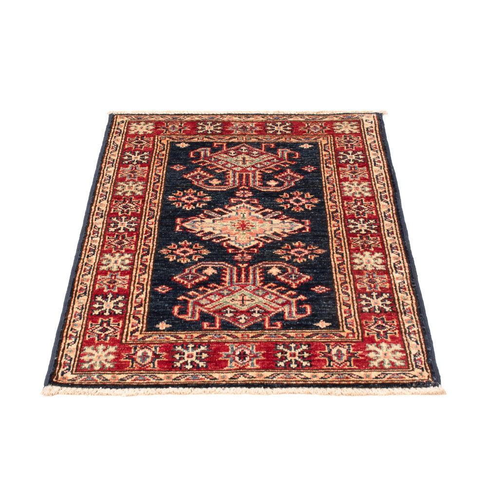 Alfombra Ziegler - Kazak - Real - 91 x 61 cm - azul petróleo