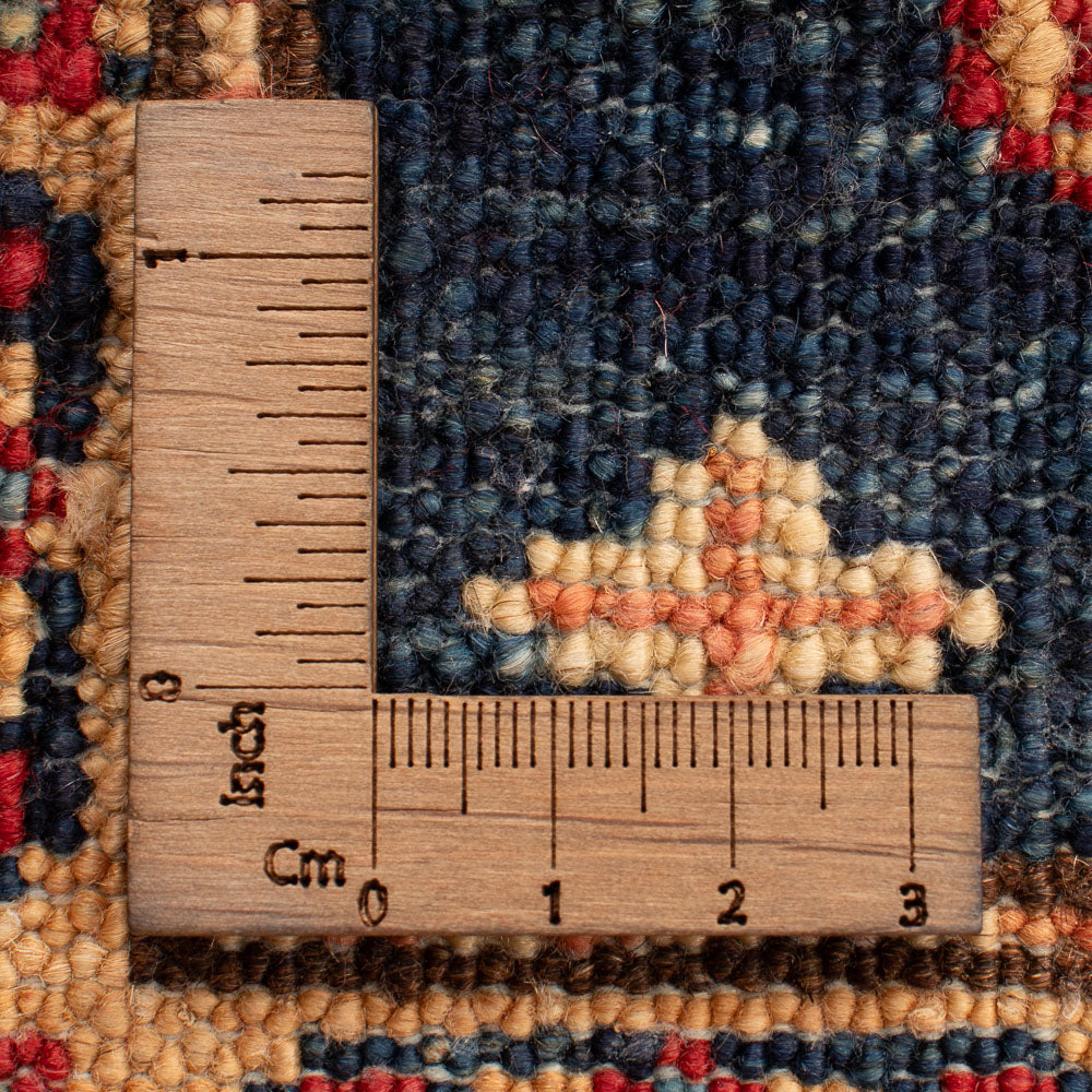Alfombra Ziegler - Kazak - Real - 92 x 59 cm - azul petróleo