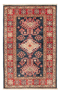 Alfombra Ziegler - Kazak - Real - 90 x 58 cm - azul oscuro