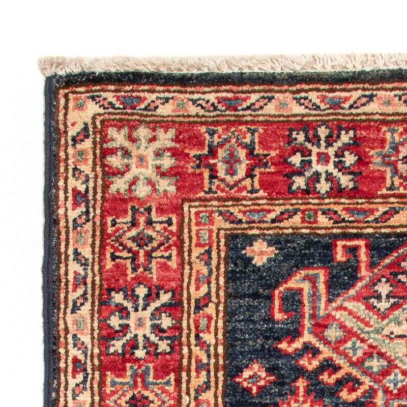 Alfombra Ziegler - Kazak - Real - 90 x 58 cm - azul oscuro