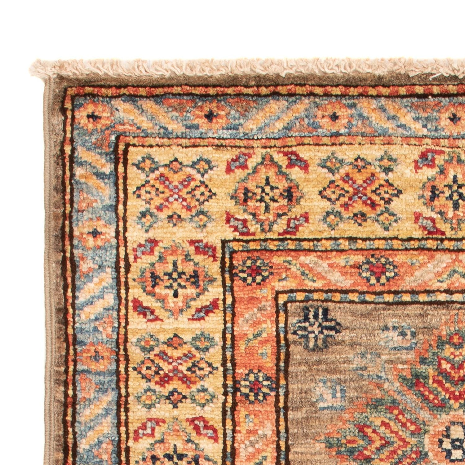 Alfombra Ziegler - Kazak - Real - 91 x 60 cm - verde oliva
