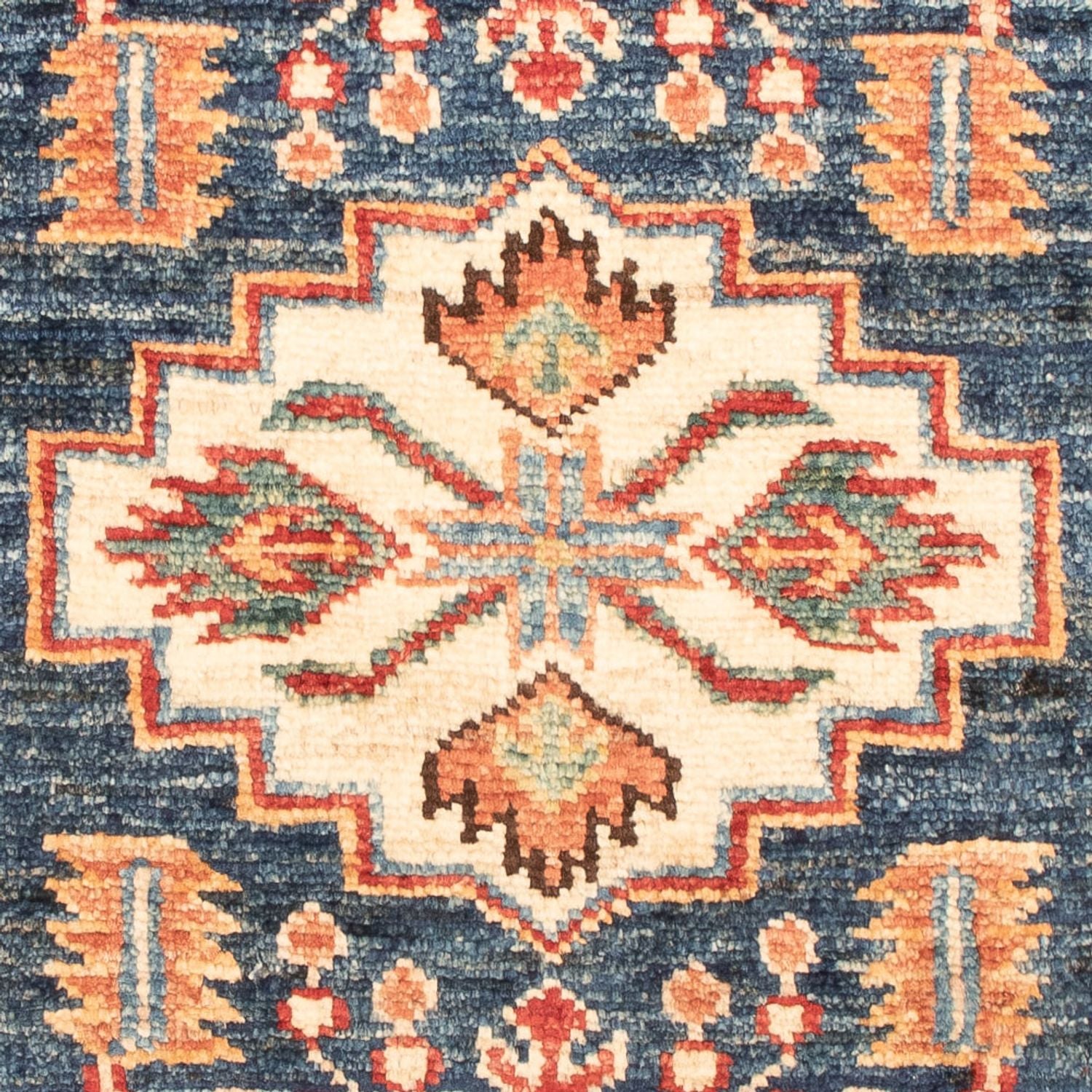 Alfombra Ziegler - Kazak - Real - 95 x 60 cm - azul petróleo