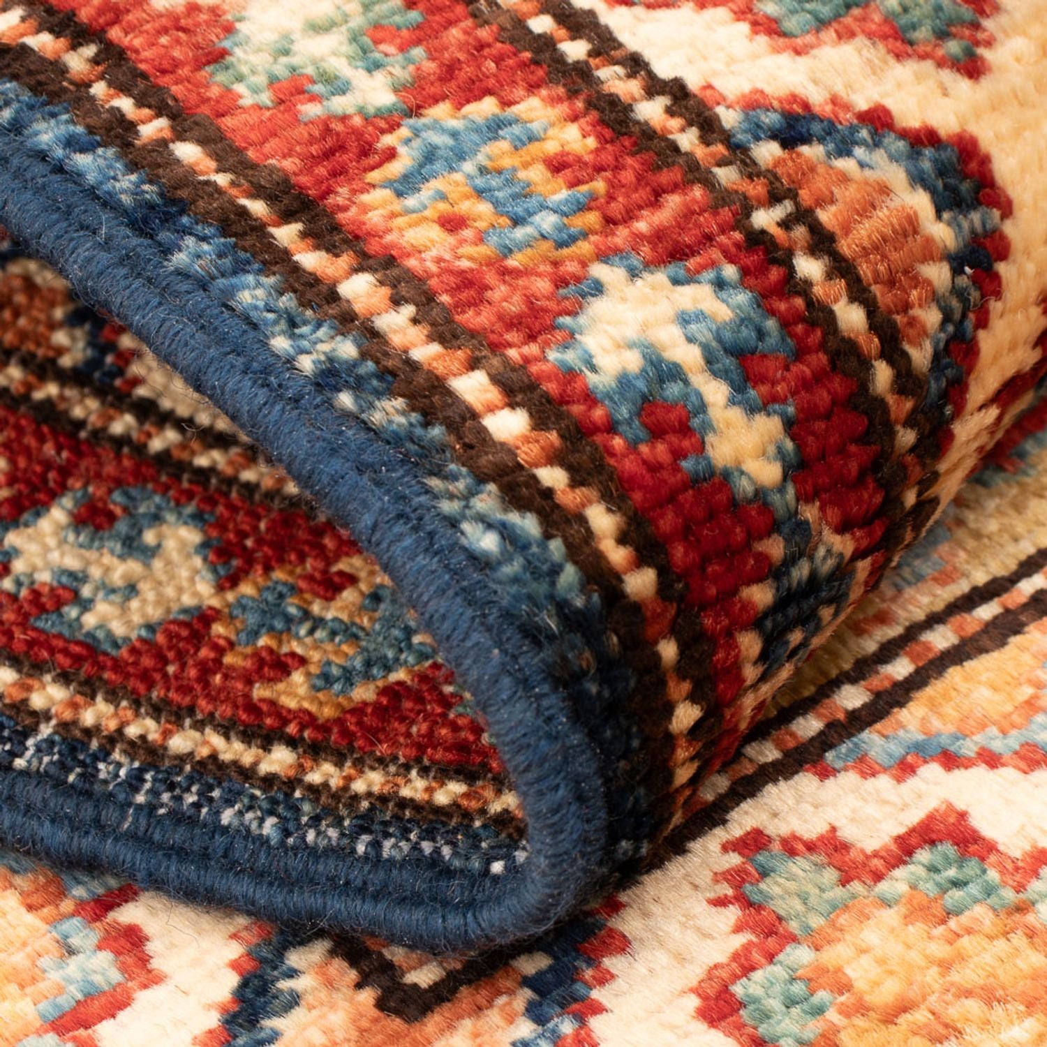 Alfombra Ziegler - Kazak - Real - 95 x 60 cm - azul petróleo