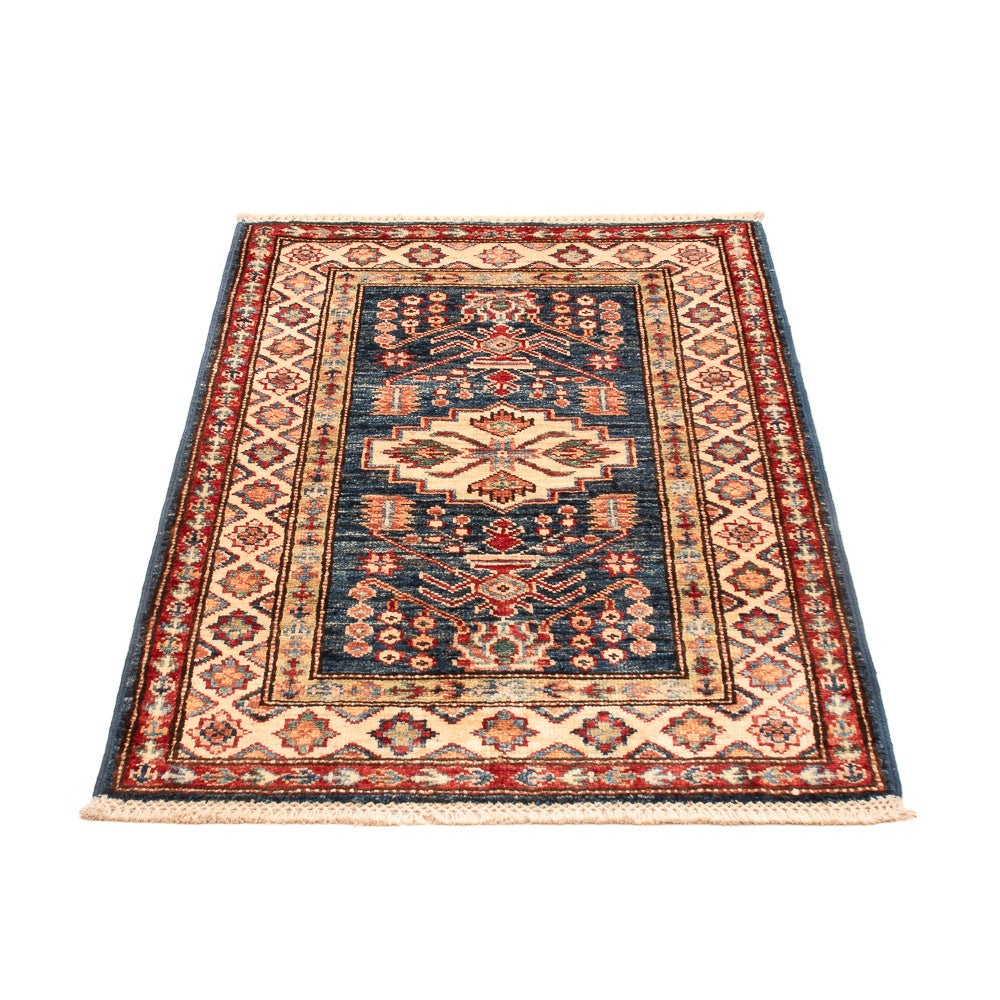 Alfombra Ziegler - Kazak - Real - 95 x 62 cm - azul petróleo