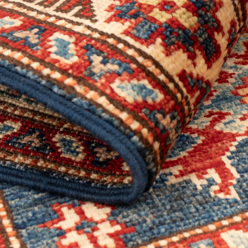 Alfombra Ziegler - Kazak - Real - 90 x 60 cm - azul petróleo