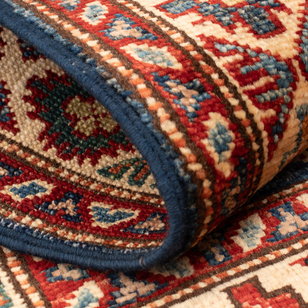 Alfombra Ziegler - Kazak - Real - 91 x 58 cm - azul petróleo