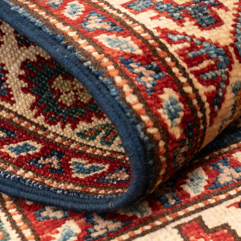 Alfombra Ziegler - Kazak - Real - 91 x 58 cm - azul petróleo