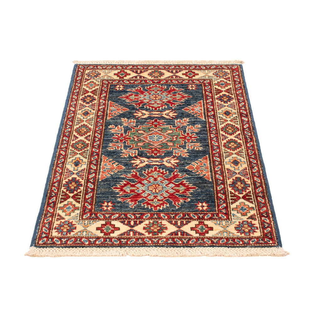 Alfombra Ziegler - Kazak - Real - 91 x 58 cm - azul petróleo