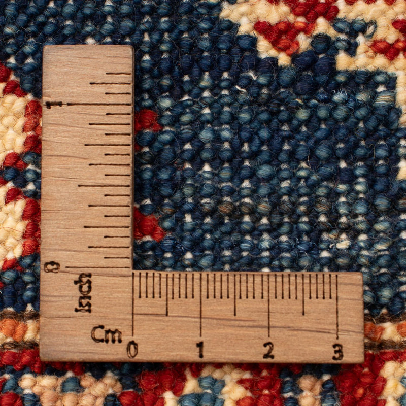 Alfombra Ziegler - Kazak - Real - 91 x 58 cm - azul petróleo