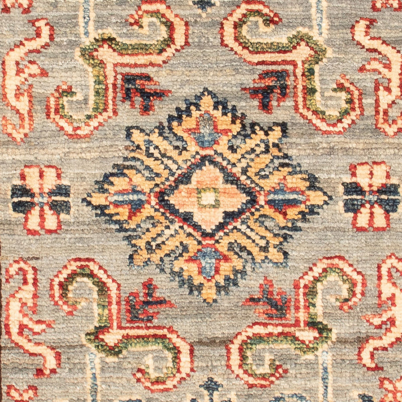 Alfombra Ziegler - Kazak - Real - 88 x 56 cm - verde claro