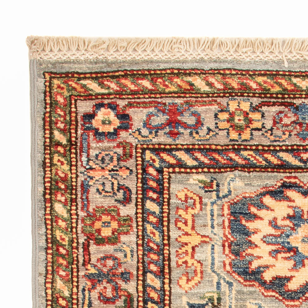 Alfombra Ziegler - Kazak - Real - 88 x 56 cm - verde claro