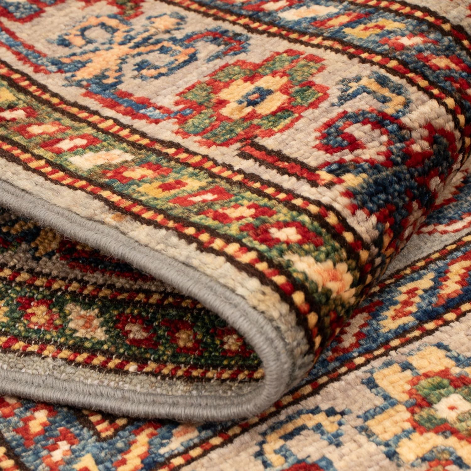 Alfombra Ziegler - Kazak - Real - 89 x 60 cm - verde claro