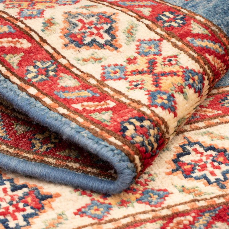 Alfombra Ziegler - Kazak - Real - 93 x 59 cm - azul