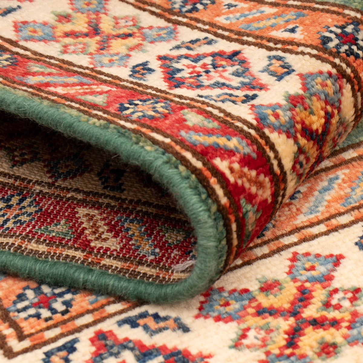 Alfombra Ziegler - Kazak - Real - 95 x 59 cm - verde