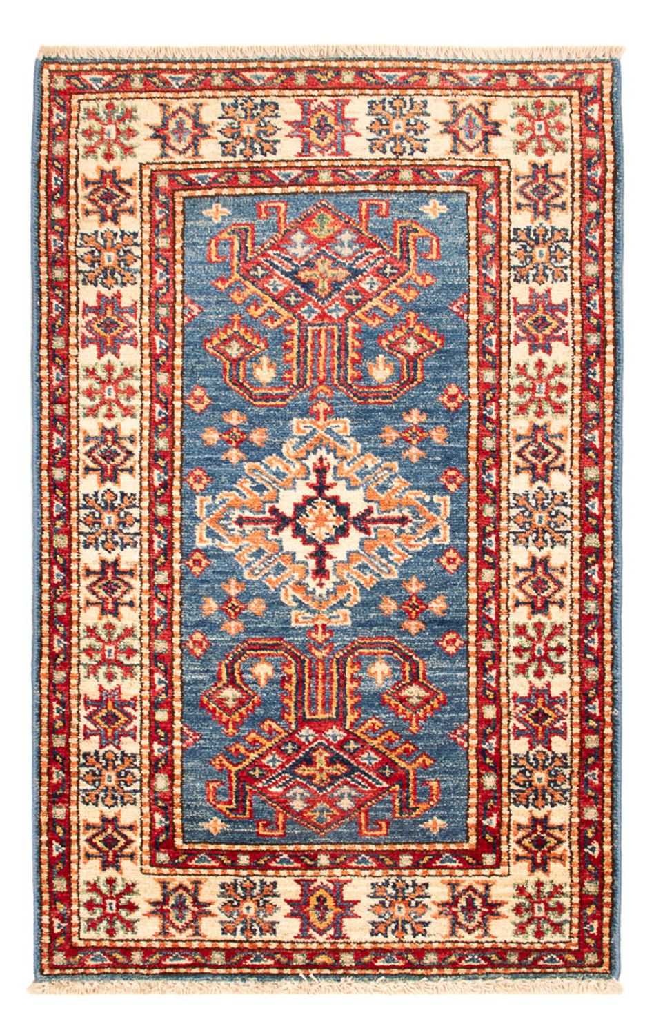 Alfombra Ziegler - Kazak - Real - 91 x 56 cm - azul