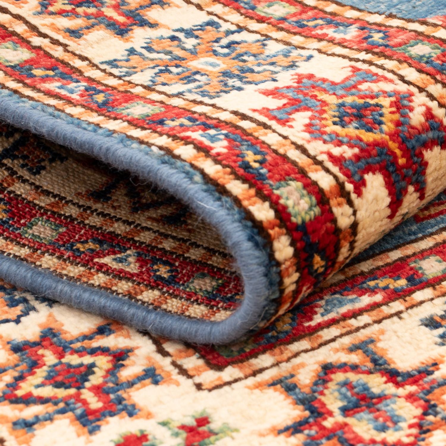 Alfombra Ziegler - Kazak - Real - 91 x 56 cm - azul