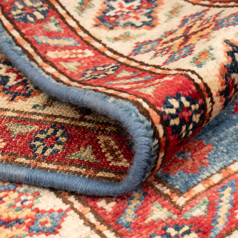 Alfombra Ziegler - Kazak - Real - 92 x 57 cm - azul