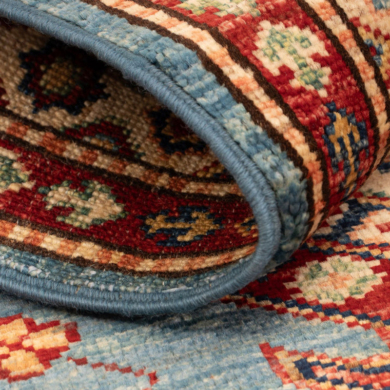 Alfombra Ziegler - Kazak - Real - 88 x 59 cm - azul